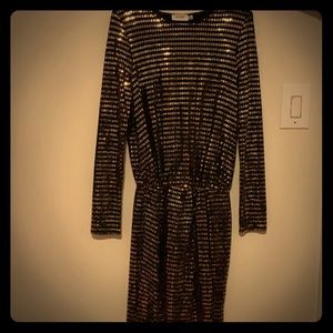 Gold and black dress